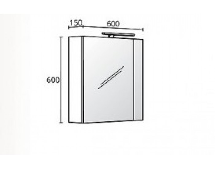 Горен шкаф за баня Tonik, LED осветление