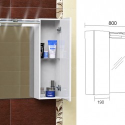 Горен шкаф за баня модел Colorado, PVC  - Шкафове за баня