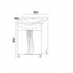 Долен шкаф за баня Melani, PVC