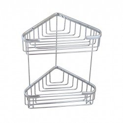 Двойна етажерка модел 209, ъглова - мрежа - Продукти за баня и WC