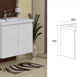 Долен шкаф за баня модел Colorado, PVC - Triano