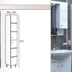  Колона за баня модел Etna, PVC  - Шкафове за баня