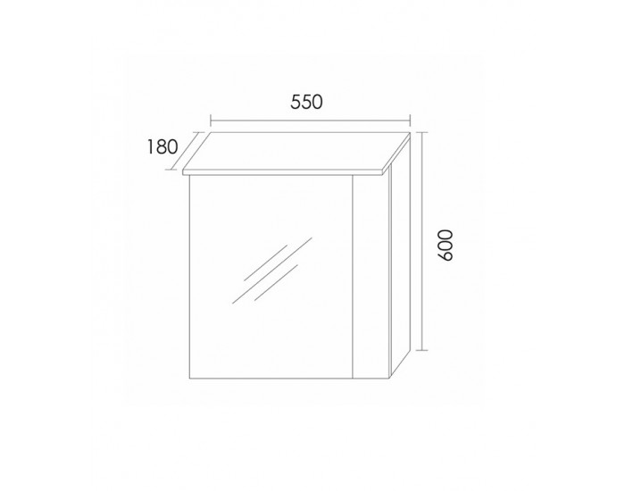Горен шкаф за баня Manhattan, двойно LED осветление