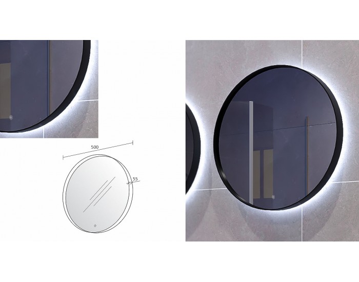 Огледало за баня модел Capetown, LED периферно осветление
