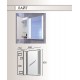 Горен шкаф за баня модел light, PVC