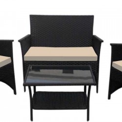 Комплект Мебели Богдан 1008BM, PVC ратан, с възглавнички - Градина