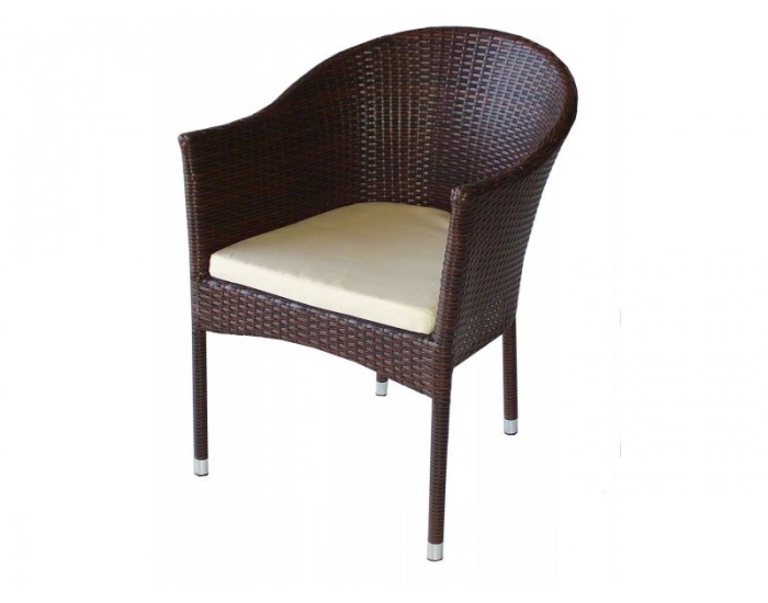 Кресло Мебели Богдан BM-350 с възглавничка, PVC ратан - Градински столове