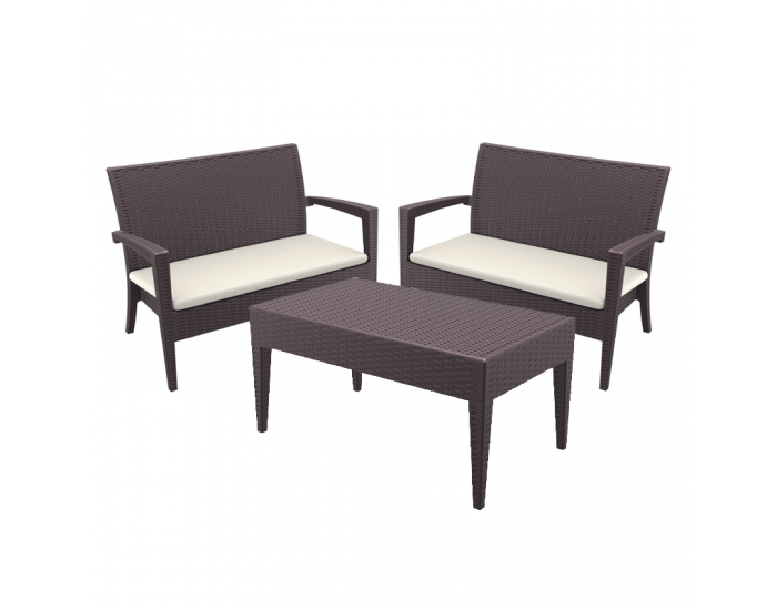 Комплект 2 канапета с възглавници и маса Мебели Богдан BM-11 - Градински столове