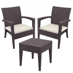 Комплект 2 кресла с масичка и възглавници Мебели Богдан BM-12 - Комплекти за външни условия