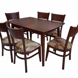 Комплект маса Malibu + 6 стола Malibu - Bogdan Furniture Direct