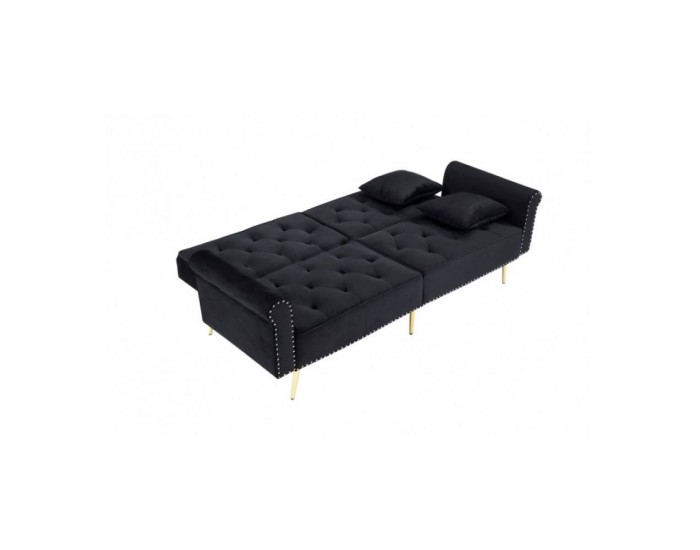 Диван Мебели Богдан модел Boris-E20, цвят: черно с златни елементи