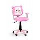 Детски стол Мебели Богдан Kitty-E20, розова кръстачка, Подлакътници, Регулируема височина
