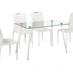 Комплект маса със столове Мебели Богдан модел Hans White BM - Bogdan Furniture Europe