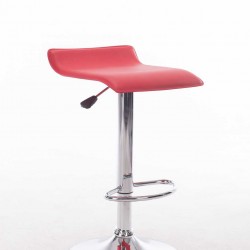 Бар стол Мебели Богдан модел H-1 BM, цвят: червен, размер: 38/38/65-84 см - Бар столове