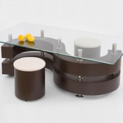 Холна маса Мебели Богдан модел 42-Nina II BM венге, размери : 130 / 70 / 60 см, материал: стъкло / МДФ Холна маса Мебели Богдан модел 42-Nina II BM венге, размери : 130 / 70 / 60 см, материал: стъкло / МДФ - Bogdan Furniture Europe