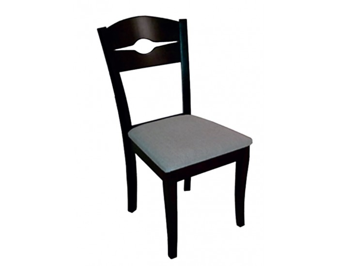Трапезен стол Мебели Богдан модел 46-BM Manfred венге, размери: 42/55/90 см, материал: масив бук / дамаска -