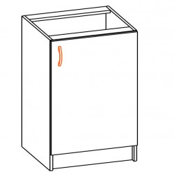 Долен шкаф Alina 50Н-E20, с една врата/елша - Модулни кухни
