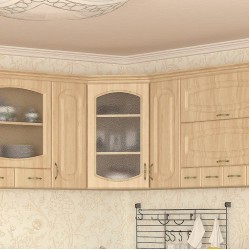 Горен ъглов шкаф Paula 60-E20, тип витрина - Модулни кухни