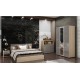 Спален комплект Мебели Богдан, модел BM-Ava, включващ гардероб, легло, скрин и 2бр. нощни шкафчета