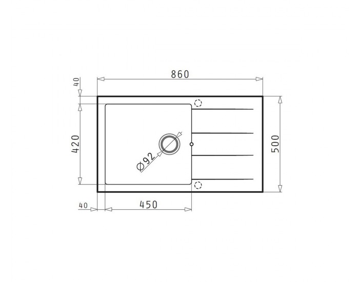 Мивка за вграждане Pyragranite Alazia