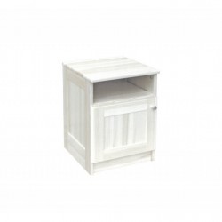 Нощно шкафче Masiv 6, бял цвят - Нощни шкафчета
