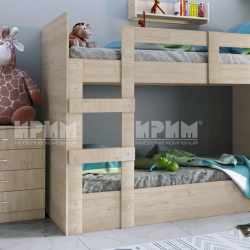 Детски спален комплект модел 5015 с двуетажно легло за матраци 90/200 см - Bogdan Furniture I