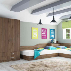 Детски спален комплект модел 7064 за матраци 82/190, Орех адмирал - Комплекти детско обзавеждане