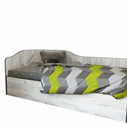 Легло Mod 5041 за матрак 90/200 см, Дъб крафт бял - Bogdan Furniture I