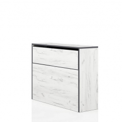 Ракла Mod 2039, Дъб крафт/Бял - Скринове