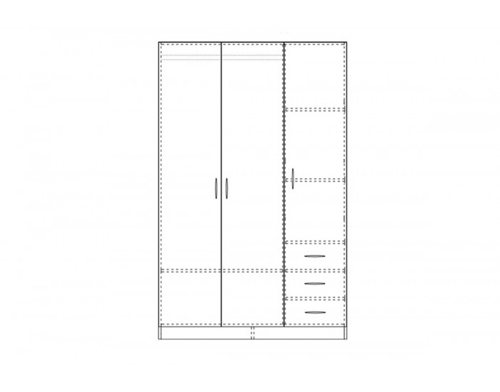 Гардероб Mod 1028, орех адмирал