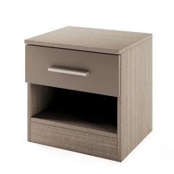 Нощно шкафче Mod 3007, Мока/Лате - Bogdan Furniture I