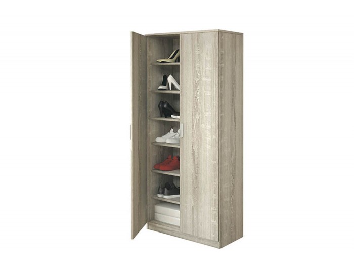 Шкаф за обувки Мебели Богдан 757-BM, бяло