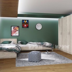 Спален комплект 7066, сонома - Спални комплекти