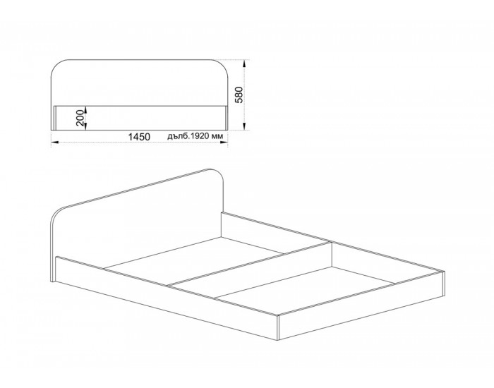 Легло модел 2011, за матрак 120/190