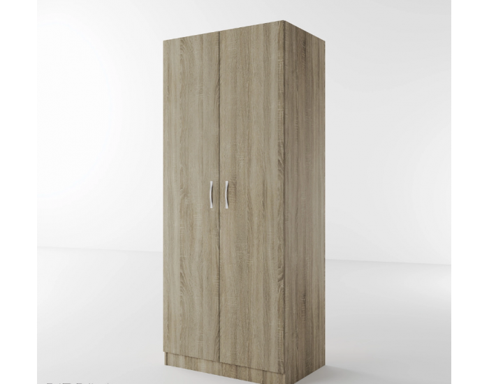 Двукрилен гардероб Mod 1001, Сонома тъмна