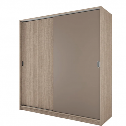 ﻿Гардероб с плъзгащи врати Mod 1009, Мока/Лате - Bogdan Furniture I