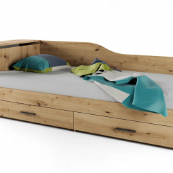 Легло Mod 2005 с чекмеджета, Дъб артисан - Легла