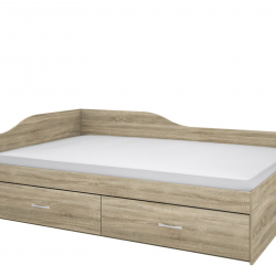 ﻿Легло Mod 2030 с чекмеджета, Сонома тъмна - Легла