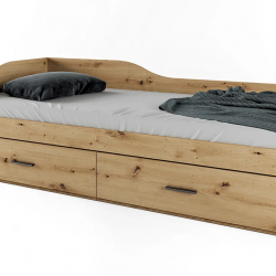 Легло Mod 2023 с чекмеджета, Дъб артисан - Легла