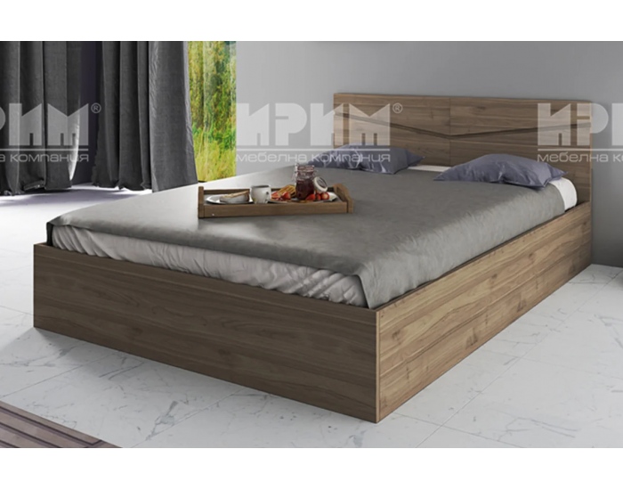 Спалня модел 175 / 2010 за матрак 140/200, Орех адмирал