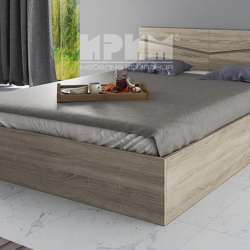 Спалня модел 175 / 2010 за матрак 140/200, Сонома тъмна - Легла