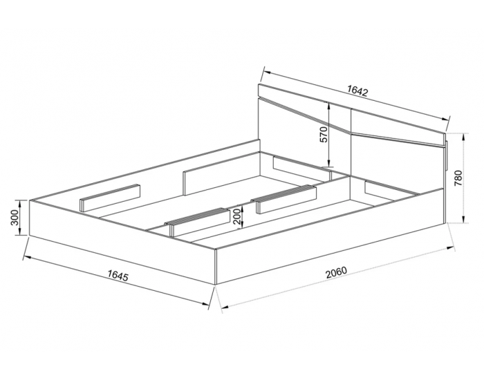 Спалня Модел 172 / 2008, с табла, Орех адмирал