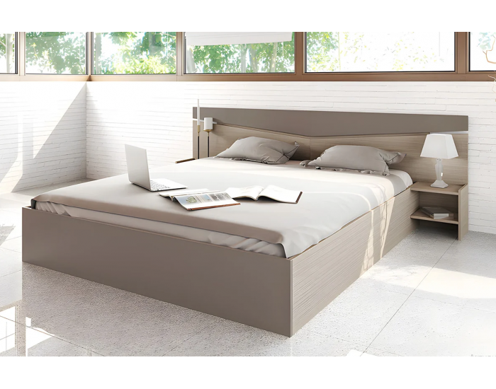 Спалня с нощни шкафчета Mod 2007, Мока/Лате