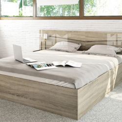 Спалня с нощни шкафчета Mod 2007, Сонома тъмна - Легла