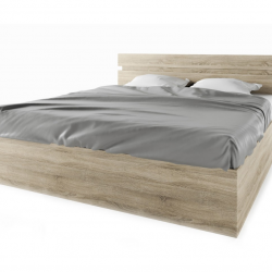 Спалня модел 2045 за матрак 180/200 с повдигащ механизъм, Сонома тъмна - Легла