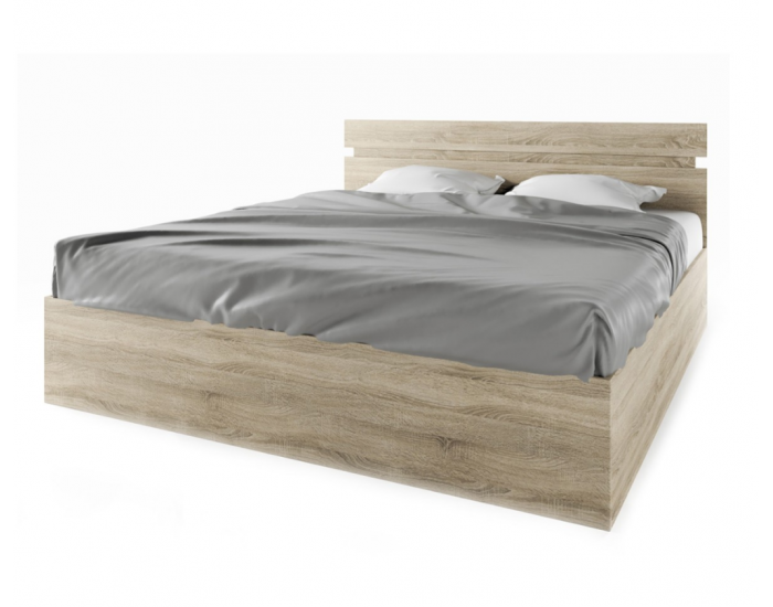 Спалня модел 2045 за матрак 180/200 с повдигащ механизъм, Сонома тъмна