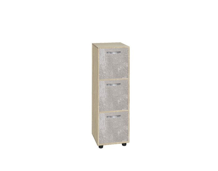 Етажерка Мебели Богдан Cubo 3, Сонома, с 3 врати бетон Етажерка Мебели Богдан Cubo 3, Сонома, с 3 врати бетон
