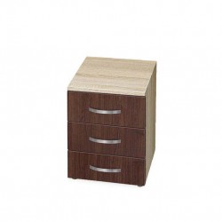 Контейнер за бюро Мебели Богдан Ava 3, Сонома с врати Венге - Bogdan Furniture G