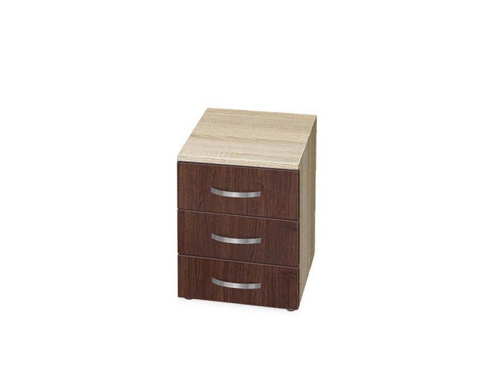 Контейнер за бюро Мебели Богдан Ava 3, Сонома с врати Венге Контейнер за бюро Мебели Богдан Ava 3, Сонома с врати Венге