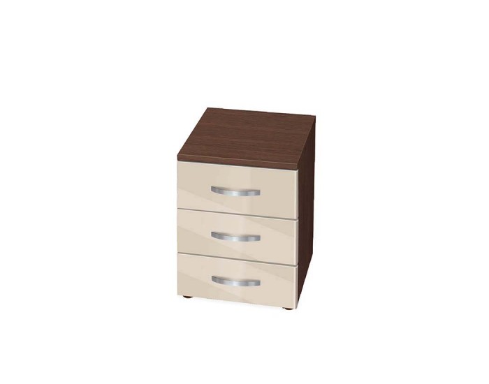 Контейнер за бюро Мебели Богдан Ava 3, Венге с врати Крем гланц